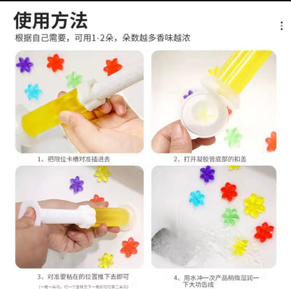 Fleurs de gel parfumées pour WC